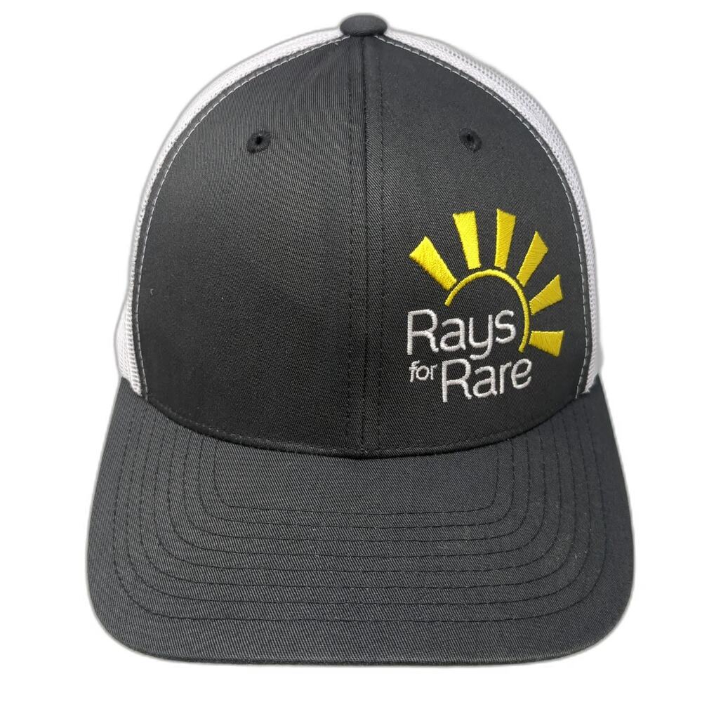 Yupoong Trucker Hat Gray White Yellow One Size Rays for Rare Sun Mesh Snapback